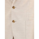 Beige Cotton Two-Piece Suit