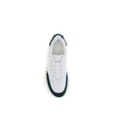 White Calf Leather Bos Taurus Low Top Sneakers