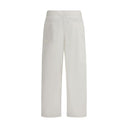 Cream Cotton Cargo Pants