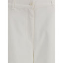 Cream Cotton Cargo Pants