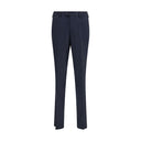 Blue Fleece Wool Chino Pants
