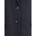 Blue Fleece Wool Blazer