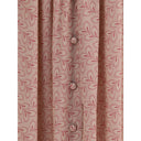 Falda de media circunferencia con estampado de follaje