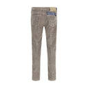 Gray Cotton Casual Pants
