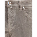 Gray Cotton Casual Pants