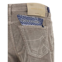 Gray Cotton Casual Pants