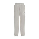 White Polyester Joggers (Workout Pants)
