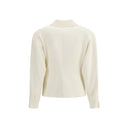 Cream Fleece Wool Blazer