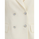Cream Fleece Wool Blazer