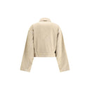 Beige Cotton Denim Jacket