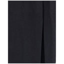 Black Fleece Wool Long Skirt