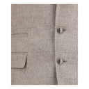 Beige Silk Two-Piece Suit