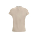 Beige Elastane T-Shirt