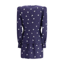 Blue Silk Casual Dress