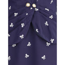 Blue Silk Casual Dress