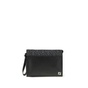 Black Leather Clutch Bag