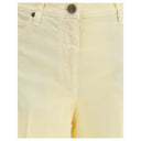 Yellow Cotton Straight-Leg Jeans