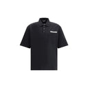 Black Cotton Polo Shirt