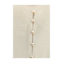 Gold Viscose Casual Dress