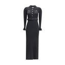 Black Viscose Casual Dress