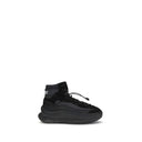 Black Polyester Athletic Sneakers