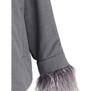 Gray Fleece Wool Clothing