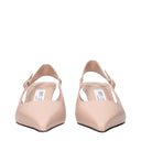 Pink Leather High Heel Pumps