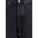Black Cotton Slim Fit Jeans