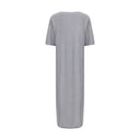Gray Wool Casual Dress