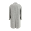 Gray Fleece Wool Coat
