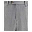 Gray Fleece Wool Chino Pants