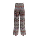 Multicolor Viscose Casual Pants