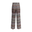 Multicolor Viscose Casual Pants