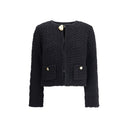 Black Fleece Wool Coat