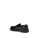 Black Rubber Slip-On Loafers