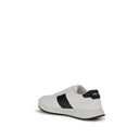 White Calf Leather Bos Taurus Low Top Sneakers