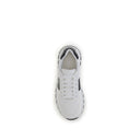 White Calf Leather Bos Taurus Low Top Sneakers
