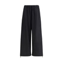 Black Fleece Wool Casual Pants