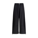 Black Fleece Wool Casual Pants