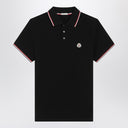 Moncler Black short-sleeve polo shirt