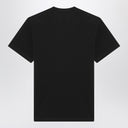 Moncler Blue T-shirt with embroidered tricolor logo