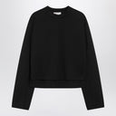 Moncler X Edward Enninful Black sweatshirt with asymmetric hem