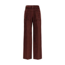 Bordeaux Cotton Casual Pants
