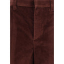 Bordeaux Cotton Casual Pants