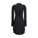 Black Viscose Casual Dress