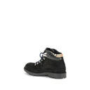 Black Calf Leather Bos Taurus Lace-Up Boots