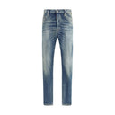 Blue Cotton Slim Fit Jeans