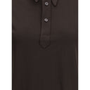 Brown Viscose Polo Shirt