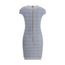 Light Blue Polyamide Casual Dress
