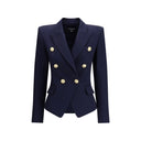 Blue Fleece Wool Blazer